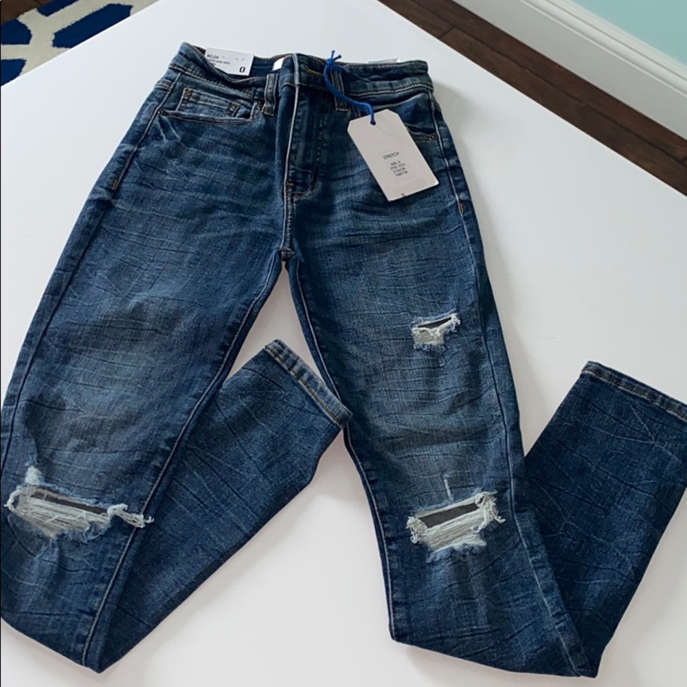 Slightly ripped jeans